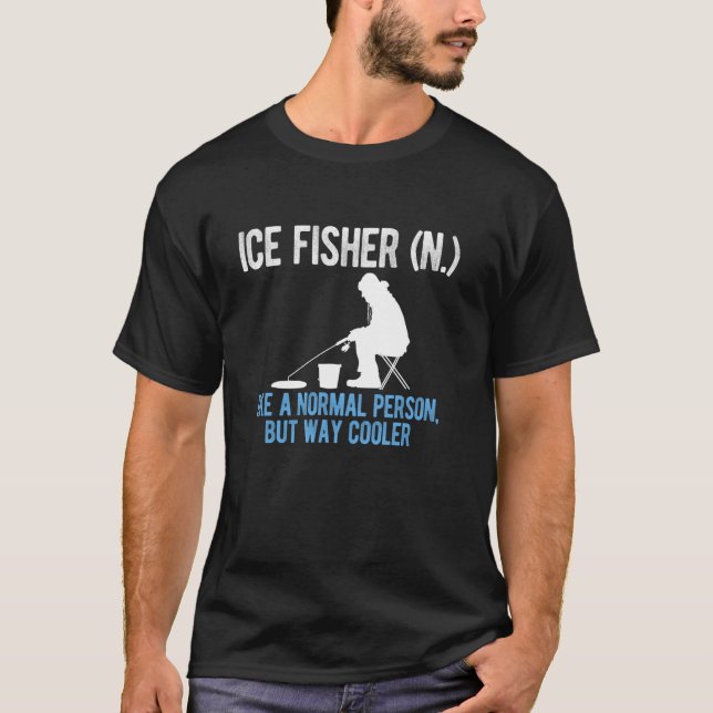 Camiseta Definição de Pescador de Gelo Pesca no Gelo (Frente)