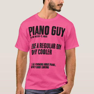 Camiseta Definição de Piano Guy Teclado Instrumento Piano P