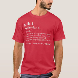 Camiseta Definição de Piloto Engraçado Avião Dia dos Pais P