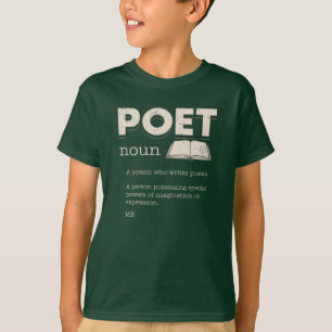 Camiseta Definição de Poeta Engraçado Laureado Novidade Bri
