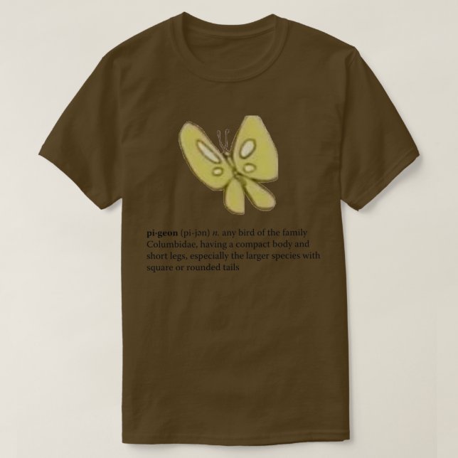 Camiseta definição de pombo (Frente do Design)