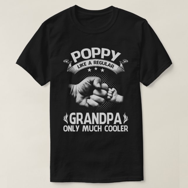 Camiseta Definição de POPPY como vovô normal apenas mais le (Frente do Design)