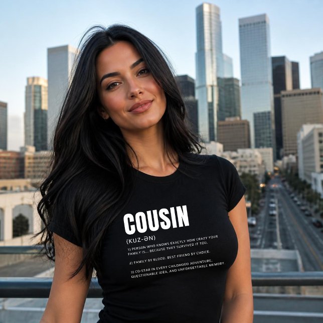 Camiseta Definição de Primo Engraçada e Sentimental (Criador carregado)