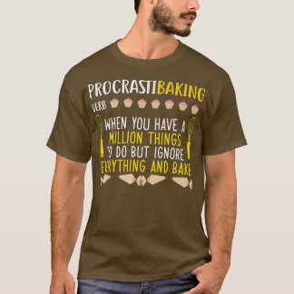 Camiseta Definição de Procastibaía Engraçada Cozinhar e