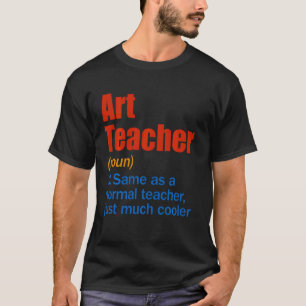 Camiseta Definição de Professor de Arte Engraçado Volta às