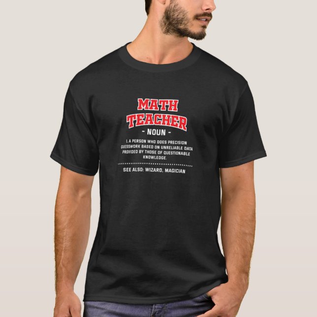 Camiseta Definição de Professor de Matemática   Humor de Pr (Frente)