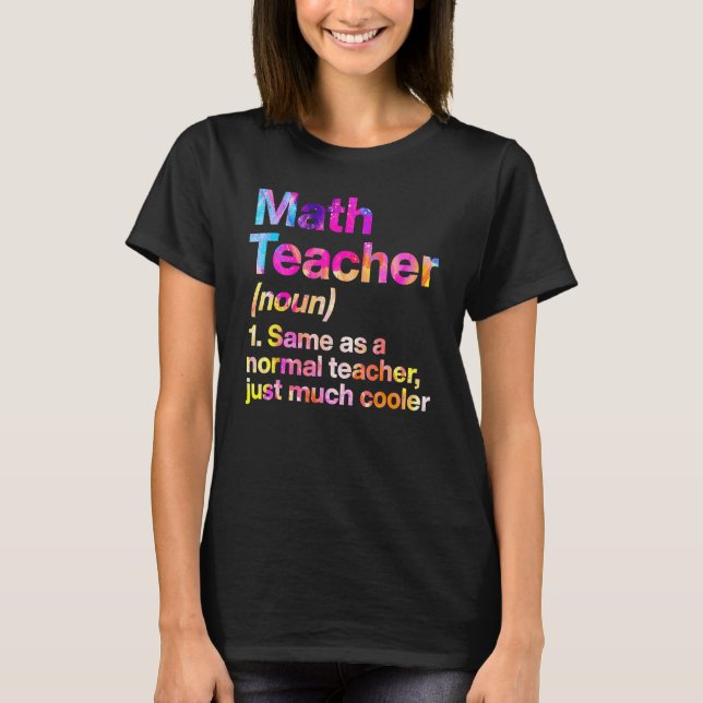 Camiseta Definição De Professor De Matemática No Primeiro D (Frente)
