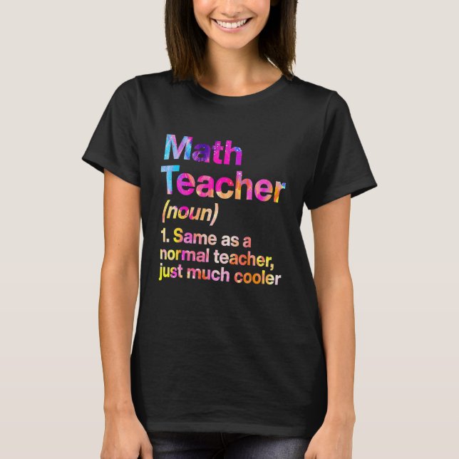 Camiseta Definição De Professor De Matemática No Primeiro D (Frente)