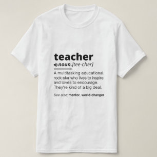 Camiseta definição de professor, definição de professor eng