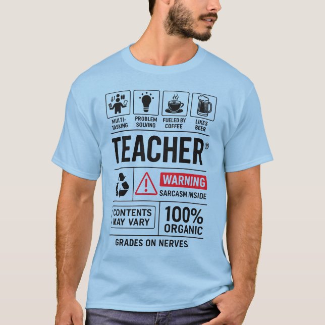 Camiseta Definição de Professor Engraçado — Multitarefa (Frente)