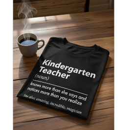 Camiseta Definição de Professora de Jardim de Infância Sabe