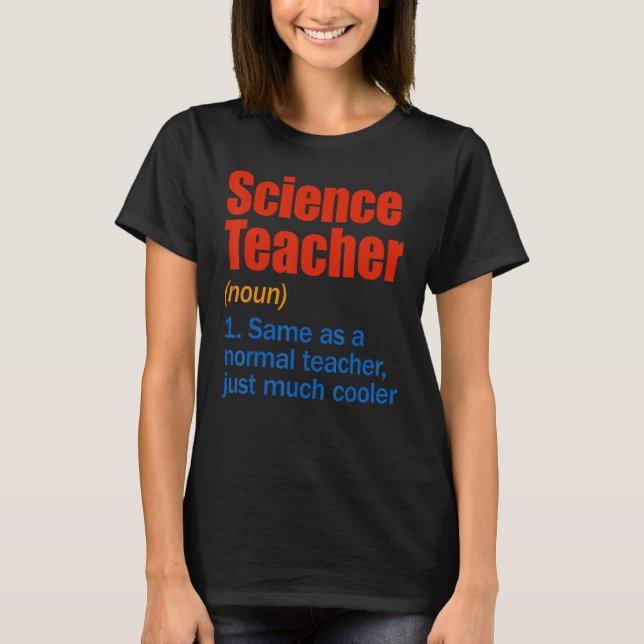 Camiseta Definição De Professores De Ciência De Volta À Pri (Frente)