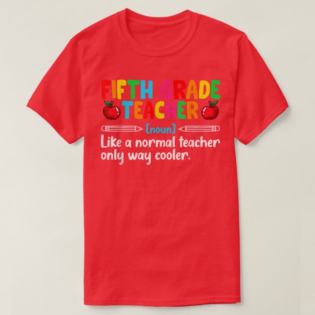 Camiseta Definição de Professores do Grau 5 da 5ª Série Eng (Frente do Design)