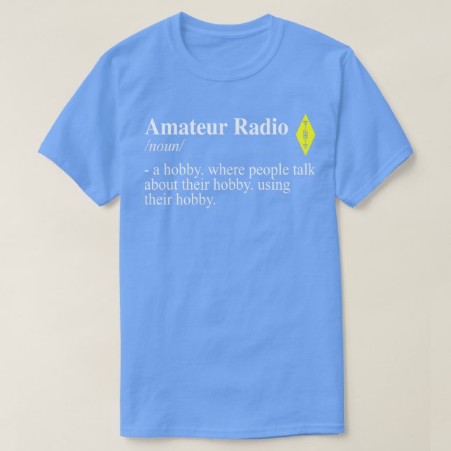 Camiseta Definição de rádio amadora (Frente do Design)