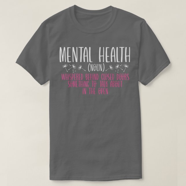 Camiseta Definição de Saúde Mental - Doença do Cérebro Huma (Frente do Design)