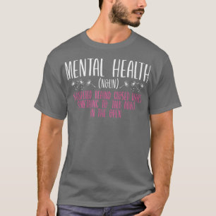 Camiseta Definição de Saúde Mental - Doença do Cérebro Huma