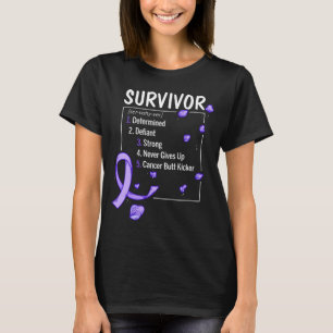 Camiseta definição de sobrevivente de câncer do estômag