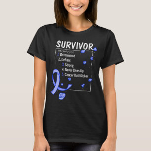 Camiseta definição de sobrevivente de câncer dois pontos
