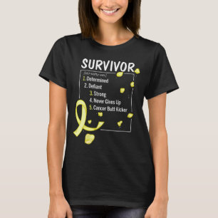 Camiseta definição de sobrevivente de câncer ósseo