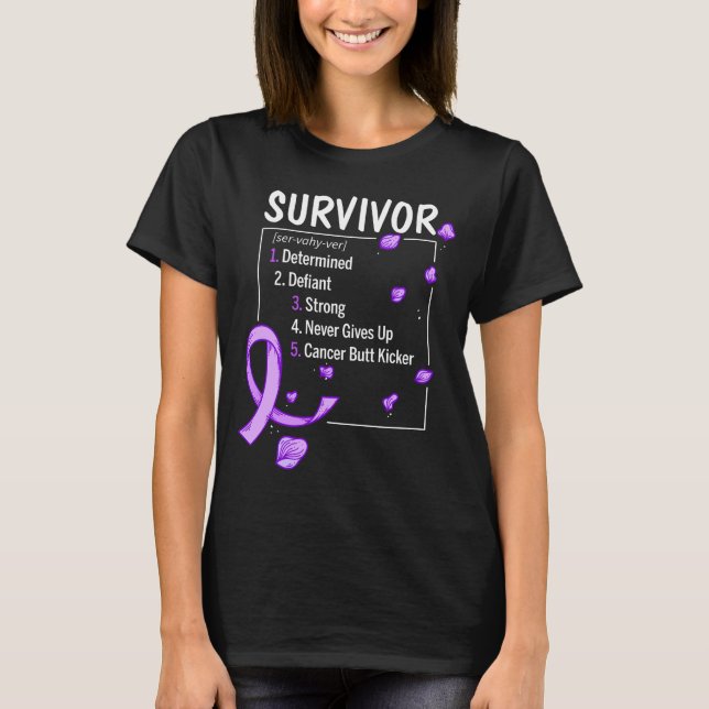 Camiseta definição de sobrevivente de leiomiosarcoma (Frente)