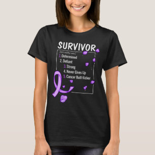 Camiseta Definição de sobrevivente do câncer de pâncrea