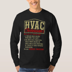 Camiseta Definição de Técnico de HVAC Vintage Técnico de HV