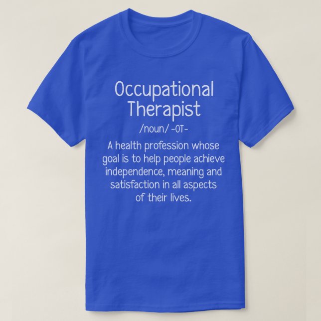 Camiseta Definição de Terapêutica Ocupacional (Frente do Design)