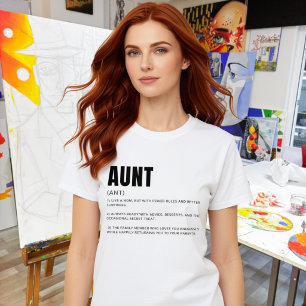 Camiseta Definição de Tia Engraçada e Carinhosa