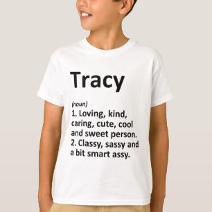 Camiseta Definição de Tracy Nome Personalizado Aniversário