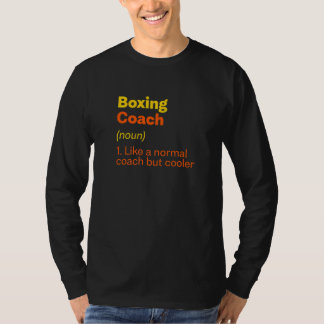 Camiseta Definição de Treinador de Boxe Humor de Boxeador