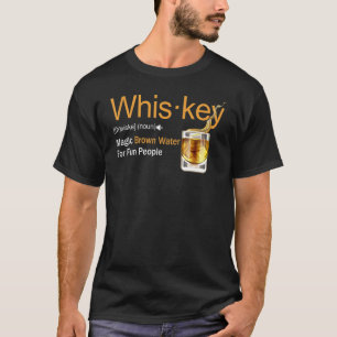 Camiseta Definição De Uísque Água Marrom Mágica Para Pessoa