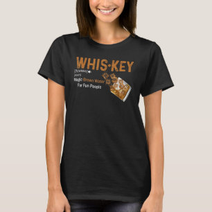Camiseta Definição de Uísque Água Marrom Mágica Para Pessoa