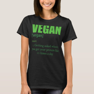 Camiseta Definição De Vegan Perguntando Onde Você Está
