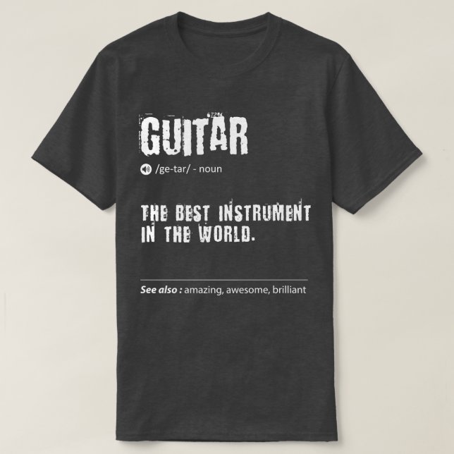 Camiseta Definição De Violão O Melhor Instrumento Do Mundo (Frente do Design)