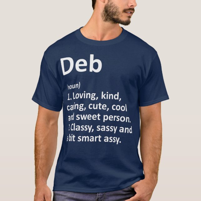 Camiseta Definição DEB Nome personalizado Funny Birthday (Frente)