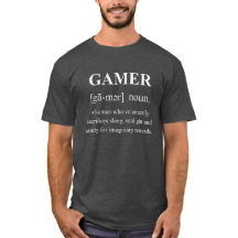Definição Divertida de Gamer Com Texto Branco