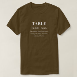 Camiseta Definição Divertida de Mesa com Texto Branco para 