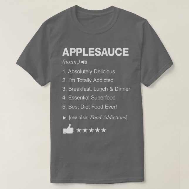 Camiseta Definição do Applesauseaut Significa _ Funny (Frente do Design)