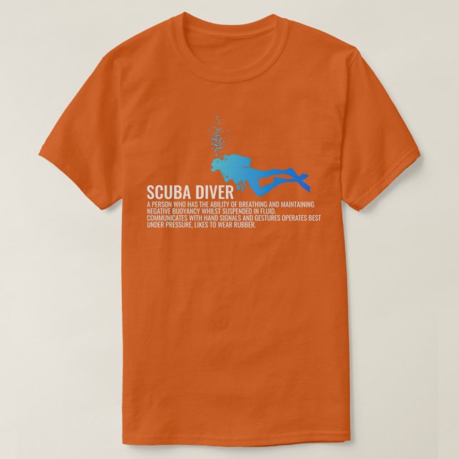 Camiseta Definição do driver Scuba (Frente do Design)