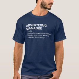 Camiseta Definição do Gestor de Marketing Engraçado