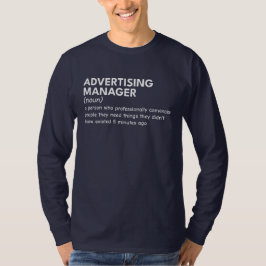 Camiseta Definição do Gestor de Marketing Engraçado