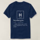 Camiseta Definição do hidrogênio (Frente do Design)