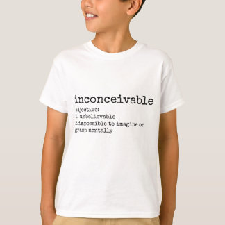 Camiseta Definição do impressão inconcebível