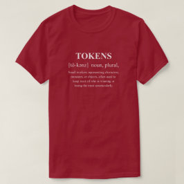 Camiseta Definição do Jogo de Tabuleiro Tokens Funny com Te