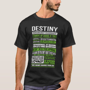 Camiseta Definição do Nome da Rapariga de Destino