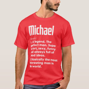 Camiseta Definição do Nome Michael Significado Engraçado Pe