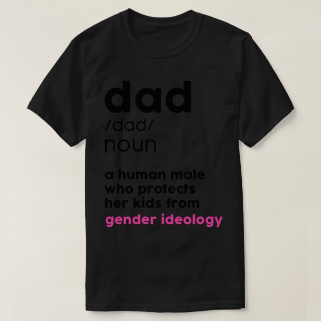 Camiseta Definição do pai (Frente do Design)