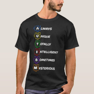 Camiseta Definição do Quebra-Cabeça de Conscientização sobr