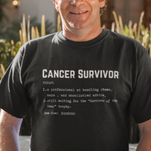 Camiseta Definição do sobrevivente de câncer, sensibilizaçã