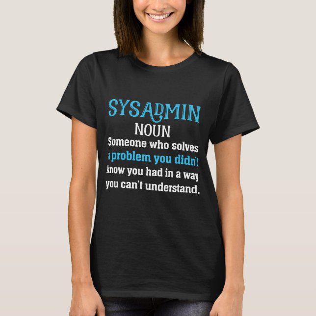 Camiseta definição do sysadmin (Frente)